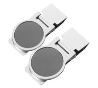 SOLUSTRE 2 Stück Schlanke Geldklammern aus Edelstahl Rundes Minimalistisches Design Kreditkarten und Geldscheinklammer für Herren und Damen Leichter Portemonnaie Clip für Alltag