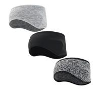 SOLUSTRE 3 Stück Atmungsaktive Winter Stirnbänder mit Ohrenschützern Elastisch und Hautfreundlich Warmes Sportstirnband für Damen und Herren Geeignet für Outdoor Radfahren und Wandern