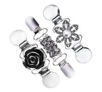 SOLUSTRE 3stücke Strickjacke Clips Aus Zinklegierung Pullover Und Schalclips Dekorative Pulloverschnallen Clip-verschluss Für Kleidung