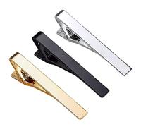 SOLUSTRE 3stücke Teiliges Klassische Krawattenklammern Edelstahl Regular Tie Bar Clip Business Hochzeit Herren Anzug Hemd Accessoire Eleganter Anzugschmuck