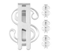 SOLUSTRE 4 Stück Pack Geldklammern aus Edelstahl Schlanke Metall Geldscheinklammer Minimalistischer Klemmcliphalter für Bargeld und Karten Vielseitiger Tragbarer Clip für Damen und Herren