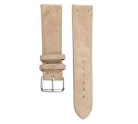 SOLUSTRE Beige 20mm Rindsleder Uhrenarmband für Herren und Damen Langlebiges Verstellbares Ersatzband Schweißresistent Klassisches Armband für Alltag und Reisen