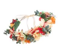 SOLUSTRE Blumengirlanden Haarreifen mit Verstellbarem Band Stoffblumen und Eisen Draht Klassische Brautfrisur für Hochzeitsfeiern und Fotoshootings