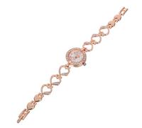 SOLUSTRE Digitale Damenuhr Roségold mit Strassherz Quarzuhr Armbandschmuck Damen Armbandkette für Alltag und Geschenk
