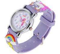 SOLUSTRE Einhorn Kinderuhr mit Cartoon-Motiven Armbanduhr für Kleinkinder Mädchen Jungen Leicht Tragbar Uhrzeit Lernen als Geschenk