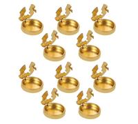 SOLUSTRE Kupfer Knopfkappen 15 Stück 175mm Manschettenknopf Überzüge ohne Nähen für Hemden Blusen und Jeans Dekorative Knopfaufsätze mit Sicherem Halt für Damen Herren