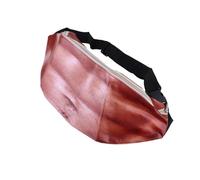 SOLUSTRE Lustige Bauchtasche mit 3D Bauchmuster PU Leder Robuste Gürteltasche für Damen und Herren Große Aufbewahrungstasche für Reisen und Alltag