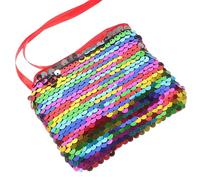 SOLUSTRE Pailletten Umhängetasche für Mädchen Kleine Handtasche aus Baumwolle Wiederverwendbar und Verformbar für Strand und Camping im Frühling und Sommer