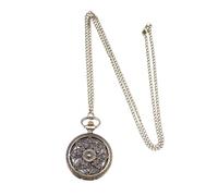 SOLUSTRE Retro Taschenuhr Quarz mit Aussparungen, Zinklegierung, Gold