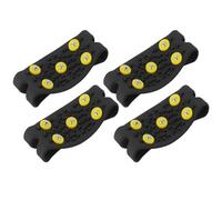 SOLUSTRE Rutschfeste Silikon Schuhüberzüge mit 5 Spikes 2 Paar Anti Rutsch Überschuhe für Winterwandern und Schneeschuhe Flexibel für Verschiedene Schuhgrößen