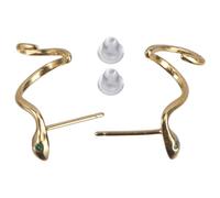 SOLUSTRE Schlangen Ohrringe Paar aus Silber Kleine Ohrstecker mit Integriertem Clip Modischer Ohrschmuck für Frauen Geeignet für Alltag und Besondere Events