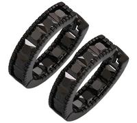 SOLUSTRE Schwarze Creolen Ohrringe für Männer Frauen Kleine Punk Ohrstecker aus Metall Stylische Statement Manschetten für Partys und Festivals