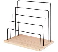 SOLUSTRE Schwarzer Ohrringständer aus Eisen und Holz mit 5 Ebenen für Schmuckdisplay und Aufbewahrung als Geschenk für Freunde und Kollegen