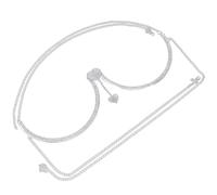 SOLUSTRE Strass Kette mit Kristallherz Silberfarbener Körperschmuck für Frauen Modische Brusthalterungs Kette für Festival und Party