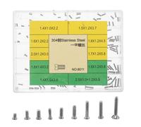 SOLUSTRE Uhrmacherschrauben 10 Stück Präzise Edelstahl Gehäusebodenschrauben Flachkopf Schlitzschrauben Mikroschrauben für Uhrenarmbänder Reparaturen für Uhrmacher Werkstätten