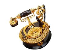 SOLUSTRE Vintage Retro Telefon Musikbox Schmuck Organizer aus Kunststoff mit Stauraum Spieluhr Dekor für Büro und Zuhause Desktop Aufbewahrungsbox