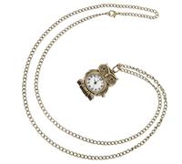 SOLUSTRE Vintage Taschenuhr Eule Damen Herren Unisex Kleine Quarzuhr Metallgehäuse Retro Stil Geschenk Geburtstag Hochzeit
