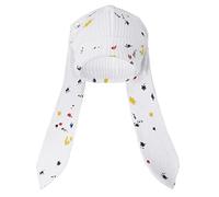 Solyinne Knit Beanie Hüte Niedliche Häschen Lange Ohren Lustige Mütze Flauschige Winter Cap Warme Strick Kaninchen Häkeln Schädel Kappe Outdoor Slouchy Hut, Doodle Weiß, Einheitsgröße