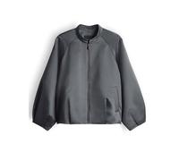 someday Damenjacke NORIELLA - Boxy Satin-Blouson, Stehkragen, Reißverschluss, Silver Moon 42