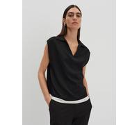 someday Damen Kurzarmbluse | Shirtbluse ZLAYA Regular mit Polokragen Black, 40
