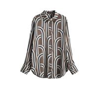 someday Damen Langarmbluse | Printbluse ZEYTON Loose im angesagten Mid-Century Druck Soft Mocha, 36