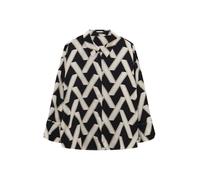 someday Damen Dreiviertelarmbluse | Printbluse ZITANO Loose aus nachhaltiger Viskose Black, M