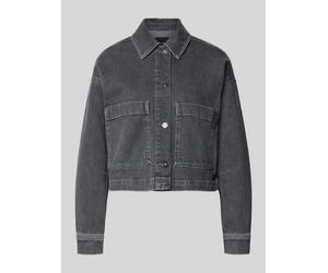 Someday Boxy Fit Jeansjacke mit aufgesetzten Taschen Modell 'Niandra' in Hellgrau, Größe 38