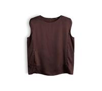 someday Damen Blusentop | Satinbluse mit Schulterpolstern Regular Fit Mahogany, 40