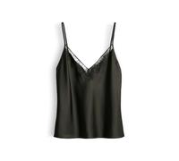 someday Damen Blusentop | Zartes Spitzentop aus Satin Regular Fit Midnight Olive, 38