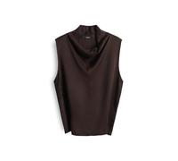 someday Damen Blusentop | ZHANALI Slim Blusentop in feiner Twilloptik Dark Espresso, 38