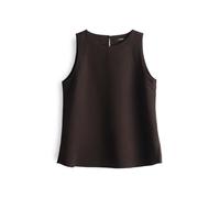 someday Damen Blusentop | ZOLINI Regular Blusentop aus Viskose Leinenmix Dark Espresso, 40