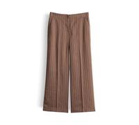 someday Damen Culotte | CELINO Cropped Linen gestreifte Culotte aus Lyocell Leinen Mix Hazelnut, 36