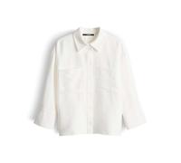 someday Damen Dreiviertelarmbluse | Boxy Hemdbluse aus ECOVERO™ Viskosemix Milk, 42