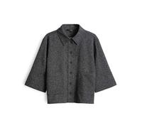 someday Damen Dreiviertelarmbluse | ZINAMI Loose Hemdbluse in Tweedoptik Ocean, 40