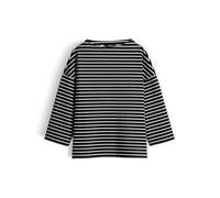 someday Damen Dreiviertelarmshirt | Kaleo Loose gestreiftes Jerseyshirt aus BCI Cotton Mix Black, 38