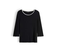 someday Damen Dreiviertelarmshirt | KALORA Slim Longsleeve aus ECOVERO™ Viskosemix Black, 40