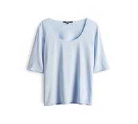 someday Damen Dreiviertelarmshirt | KIROSA Detail Basicshirt Slim aus ECOVERO™ Viskose Mix Clear Water, 36