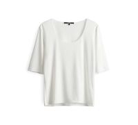 someday Damen Dreiviertelarmshirt | KIROSA Detail Basicshirt Slim aus ECOVERO™ Viskose Mix Milk, 38