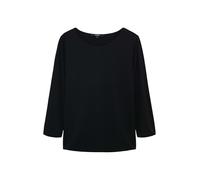 someday Damen Dreiviertelarmshirt | Slim Basicshirt aus ECOVERO™ Viskosemix Black, 40