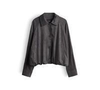 someday Damen Jacke | Blousonjacke in Wildlederoptik Regular Fit Coal dust, 42