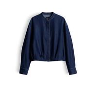 someday Damen Jacke | Boxy Jeansjacke im Blouson Stil Regular Fit Rinsed Dark Blue, 34