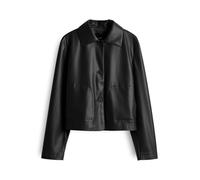 someday Damen-Kurzjacke aus Kunstleder Neather Regular Schwarz Gr. 36