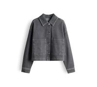 Someday Boxy Fit Jeansjacke mit aufgesetzten Taschen Modell 'Niandra' in Hellgrau, Größe 38