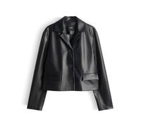 someday Damen Jacke | NIELA Regular verkürzte Jacke aus Kunstleder Black, 42