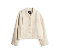 someday Damenjacke Nisabel – verkürzter Bouclé-Blouson, Regular, Soft Cream Beige 36