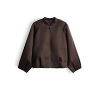 someday Damen Jacke | NORIELLA Boxy Blousonjacke aus Satin Dark Espresso, 34