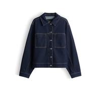someday Damen Jacke | NUSILIA Regular Rinse Gewaschene Jeansjacke mit Gürteldetail mid Rinsed Blue, 42