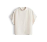 someday Damen Kurzarmbluse | Blusenshirtaus seidig fließendem Acetat Regular Fit Soft Cream, 36