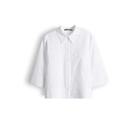 someday Damen Kurzarmbluse | Boxy Hemdbluse aus Baumwollpopeline White, 36