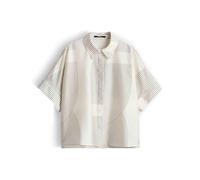 someday Damen Kurzarmbluse | Boxy Printbluse aus seidig schimmernden Satin Milk, 42